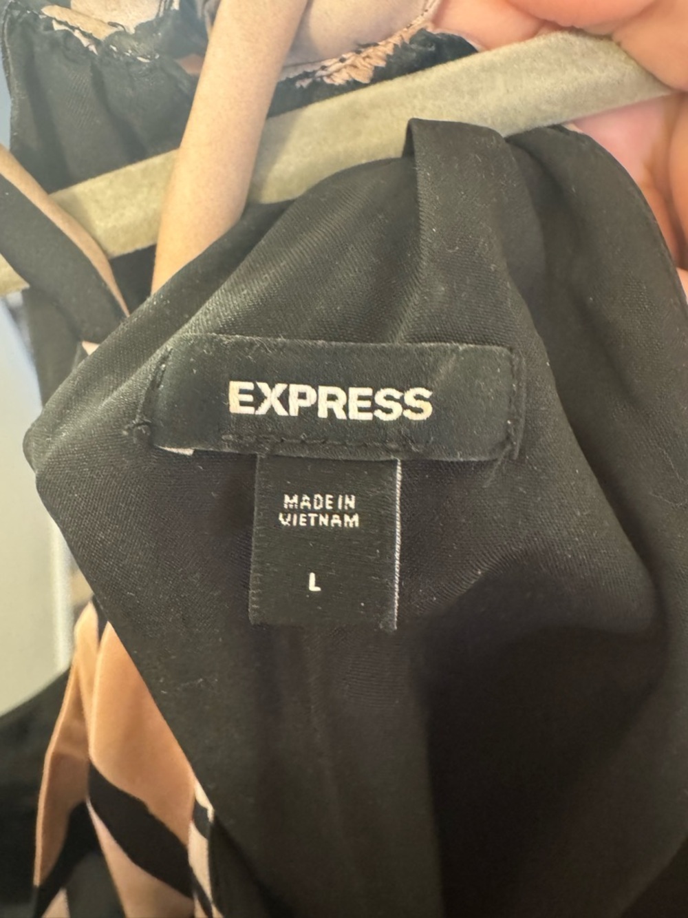Express Black and Blush Halter Maxi Dress - Picture 14 of 16